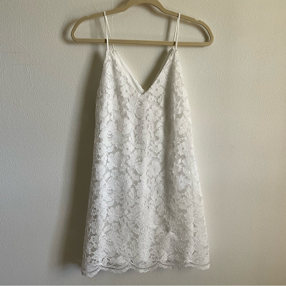 Leith White Lace Sheath Dress or Chemise XS